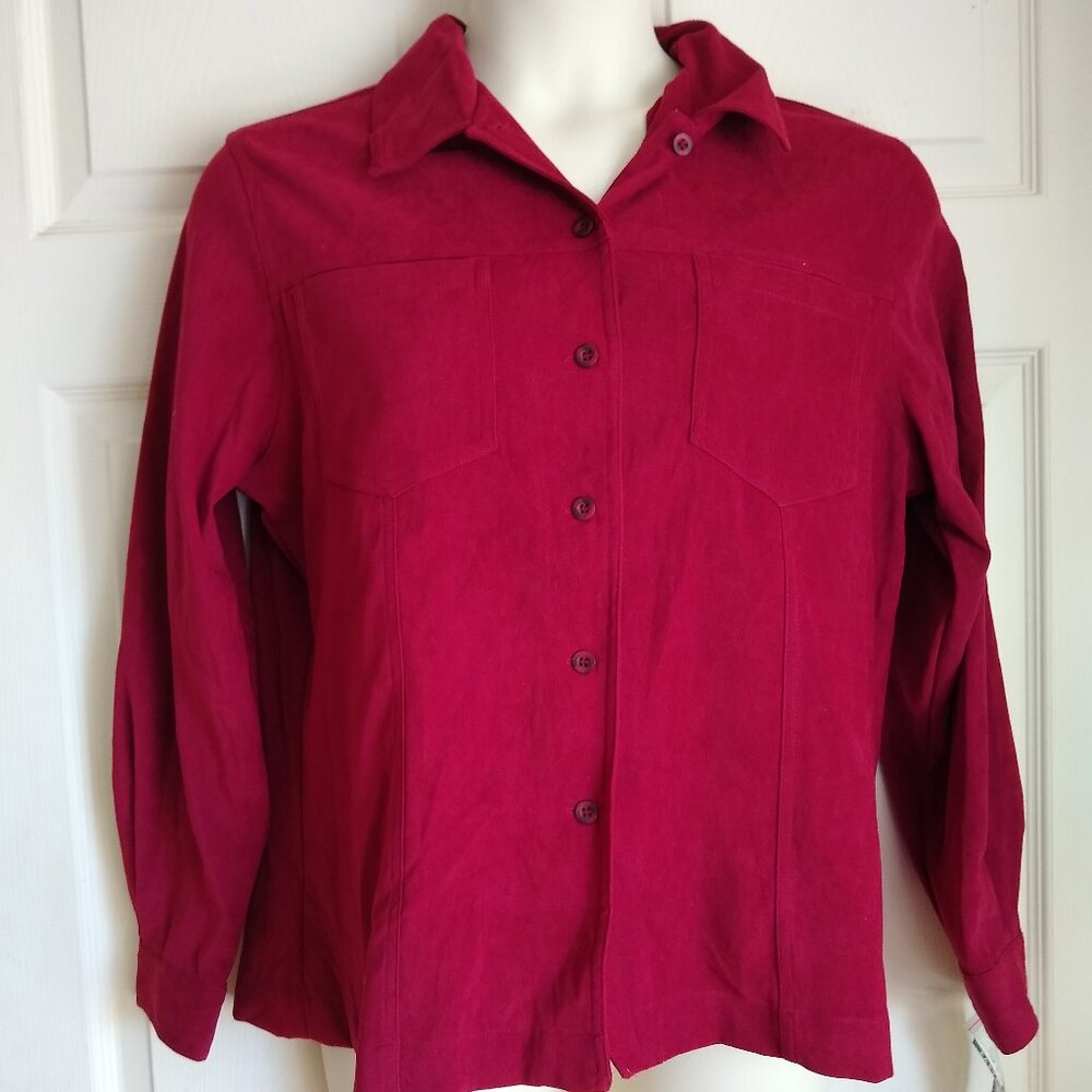 Sarah Bentley clothing long sleeve stretch button up size L